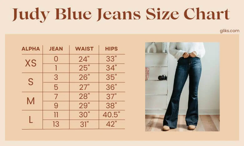 Judy Blue Size Chart Guide - Stylorize