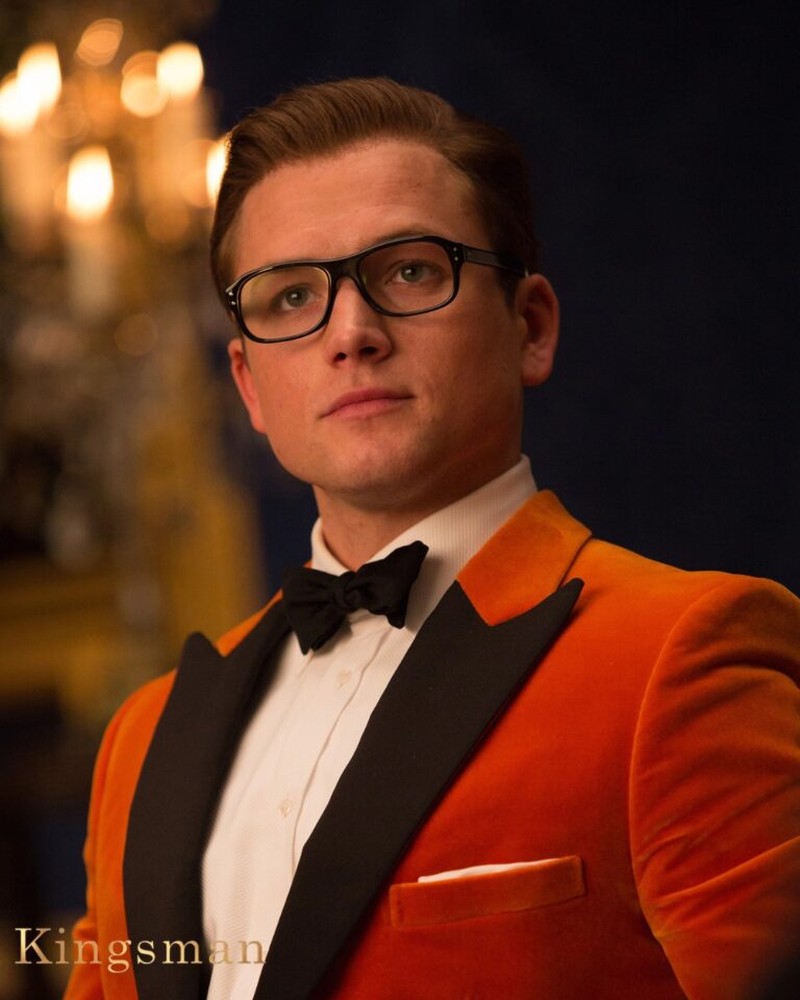 Kingsman inspired side part haircut reference showing the classic Eggsy style