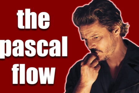 Pedro Pascal mid length flow hairstyle tutorial showing his signature textured swept back layers with tapered back and sides