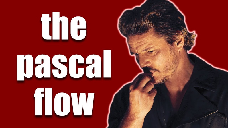 Pedro Pascal mid length flow hairstyle tutorial showing his signature textured swept back layers with tapered back and sides